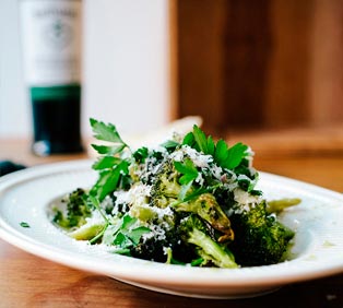 Braised Broccoli with Anchovy Vinaigrette