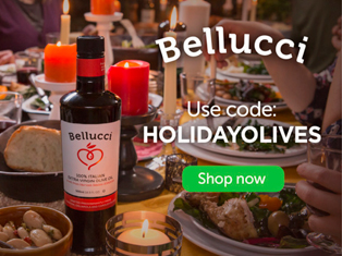 50% Online Holiday Discount on Trace-to-Source Bellucci Extra Virgin Olive Oil and 'Fast Track to Italy' Gift Packs