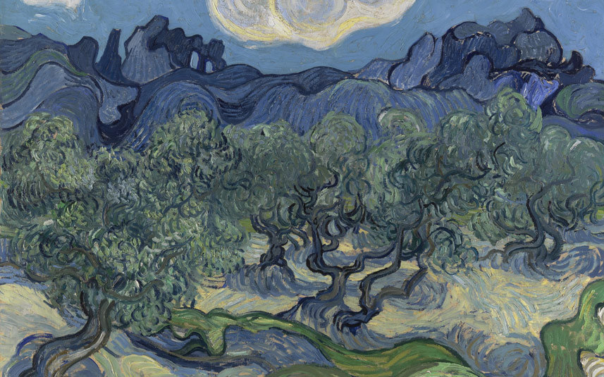 Olive Trees in a Mountainous Landscape - Van Gogh’s tribute